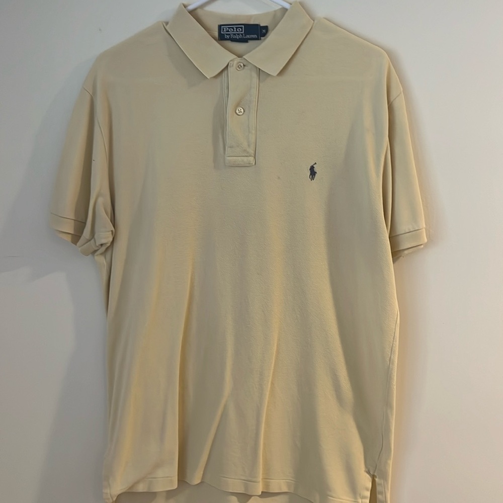 Polo Ralph Lauren shirt sleeve polo, size M, faded yellow
